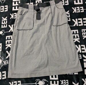 Black and White Checkered Skirt